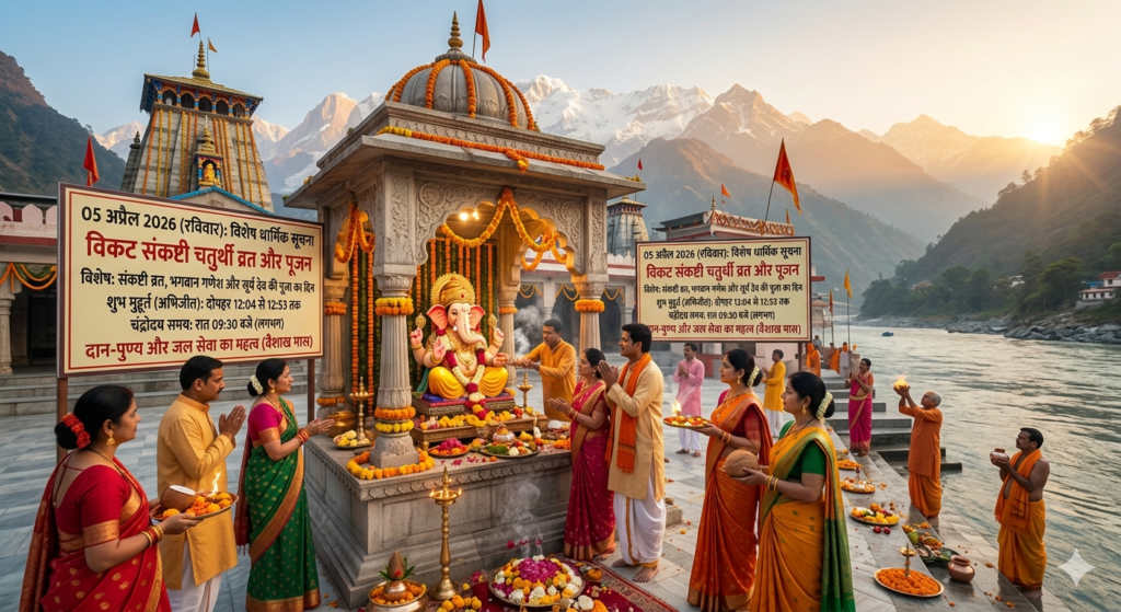 5 अप्रैल 2026 का पंचांग: संकष्टी चतुर्थी व्रत, जानें शुभ मुहूर्त, राहुकाल और चंद्रोदय का समय | 5 April Panchang