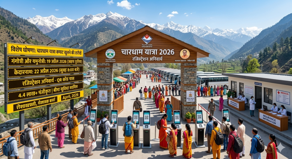 चारधाम यात्रा 2026 रजिस्ट्रेशन गाइड: कपाट खुलने की तिथि, QR कोड पास और यात्रियों के लिए मुफ्त बीमा सुविधा | Char Dham Yatra 2026