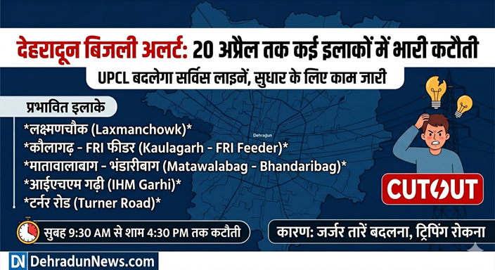 देहरादून बिजली संकट: 20 अप्रैल तक कई इलाकों में 9 घंटे की भारी कटौती, यूपीसीएल बदलेगा पुरानी सर्विस लाइनें