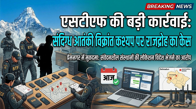 देहरादून न्यूज़: झाझरा से गिरफ्तार संदिग्ध आतंकी पर राजद्रोह का केस दर्ज, भेज रहा था संवेदनशील सूचनाएं