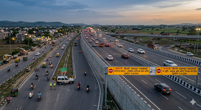 दिल्ली-देहरादून एक्सप्रेसवे पर NHAI का बड़ा फैसला: 26 किमी लंबे एलिवेटेड सेक्शन पर बाइक और धीमी गति के वाहनों की एंट्री बैन