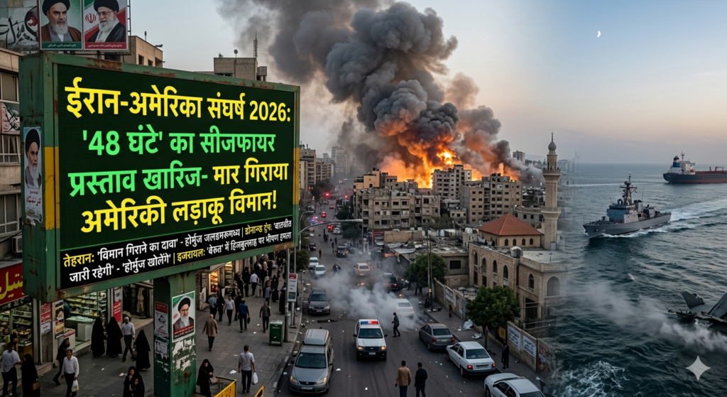 ईरान-अमेरिका संघर्ष 2026: ईरान ने खारिज किया 48 घंटे का सीजफायर प्रस्ताव, मार गिराया अमेरिकी लड़ाकू विमान | Iran-US Conflict Update