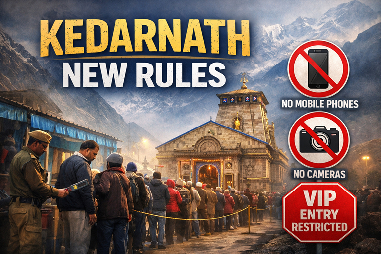केदारनाथ यात्रा 2026 में बड़ा बदलाव: VIP दर्शन पर सख्ती, मोबाइल-कैमरा बैन