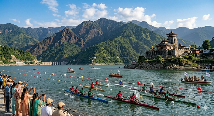 टिहरी झील में नेशनल वाटर स्पोर्ट्स का रोमांच: 8 अप्रैल से 500 खिलाड़ी दिखाएंगे दम, CM धामी करेंगे उद्घाटन