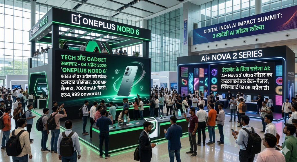 टेक न्यूज़ 4 अप्रैल 2026: OnePlus Nord 6 और Ai+ Nova 2 की लॉन्च डेट, बिना इंटरनेट वाला AI और बेस्ट स्मार्टफोन डील्स