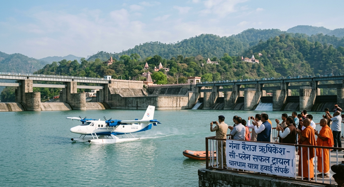 उत्तराखंड पर्यटन में नया अध्याय: ऋषिकेश में सी-प्लेन का सफल ट्रायल, अब मिनटों में होगा चारधाम का सफर