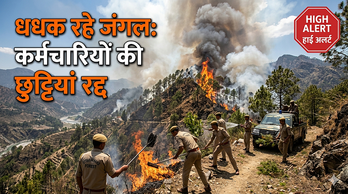 जंगल की आग: गर्मी बढ़ते ही वनाग्नि की घटनाओं में चार गुना वृद्धि, वन कर्मियों के अवकाश निरस्त और टीमें हाई अलर्ट पर