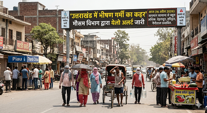 उत्तराखंड में भीषण गर्मी का कहर, देहरादून-हरिद्वार में पारा 35°C पार, येलो अलर्ट जारी