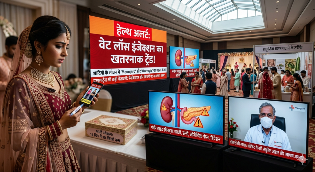 वेट लॉस इंजेक्शन का बढ़ता क्रेज: शादियों के लिए वजन घटाने वाले इंजेक्शन (Mounjaro) बन सकते हैं जानलेवा, जानें एक्सपर्ट्स की राय | Weight Loss Injection Side Effects 2026