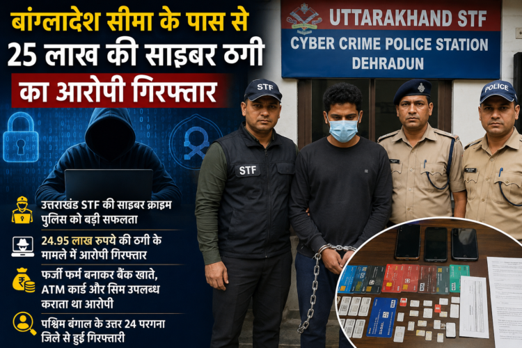 बांग्लादेश सीमा के पास से 25 लाख की साइबर ठगी का आरोपी गिरफ्तार, STF ने ऐसे किया खुलासा